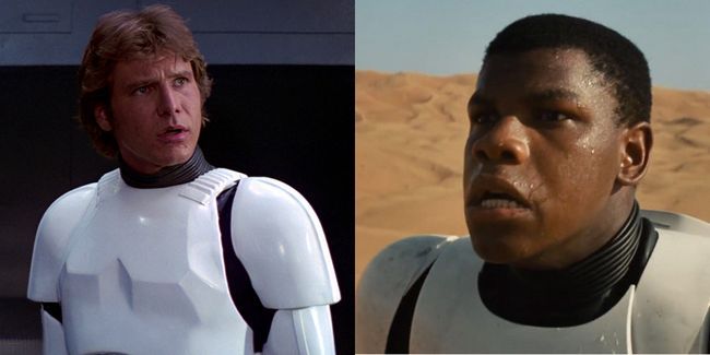 John Boyega Han Solo Finn Harrison Ford Star Wars The Force Awakens affiche teaser trailer